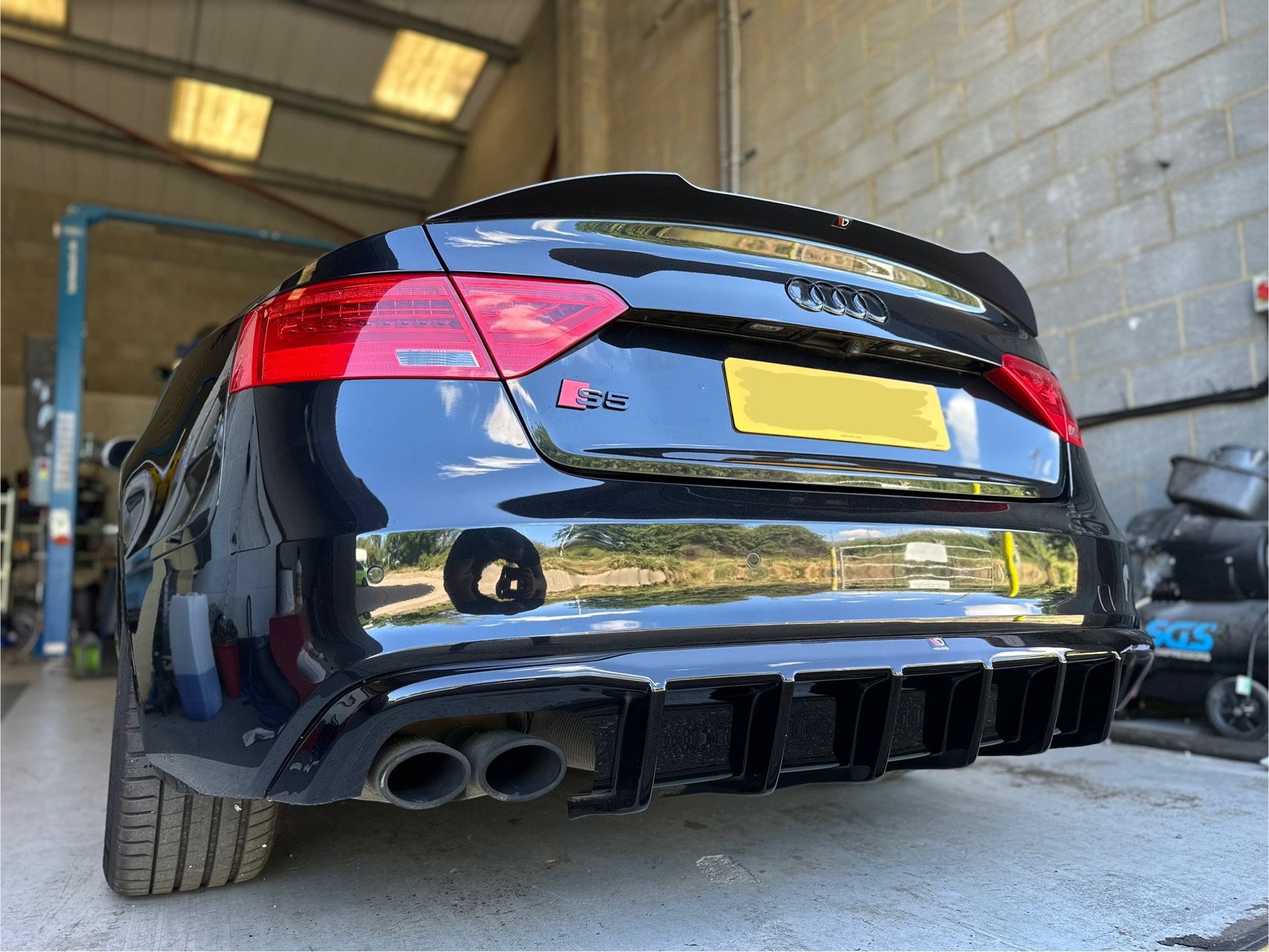 Vehicle in the Coastal Motorsport workshop for diagnosis